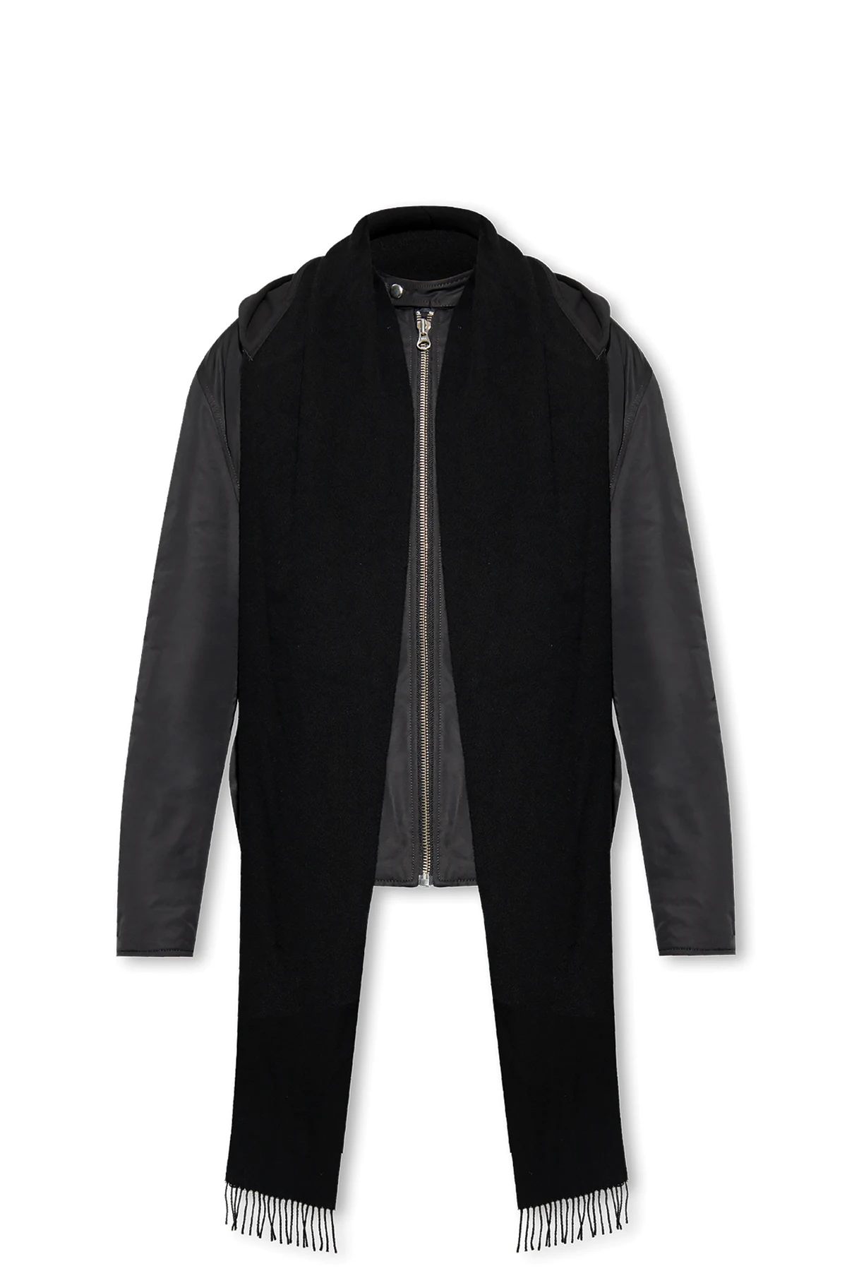 Kurtka z odpinanym kapturem i szalem