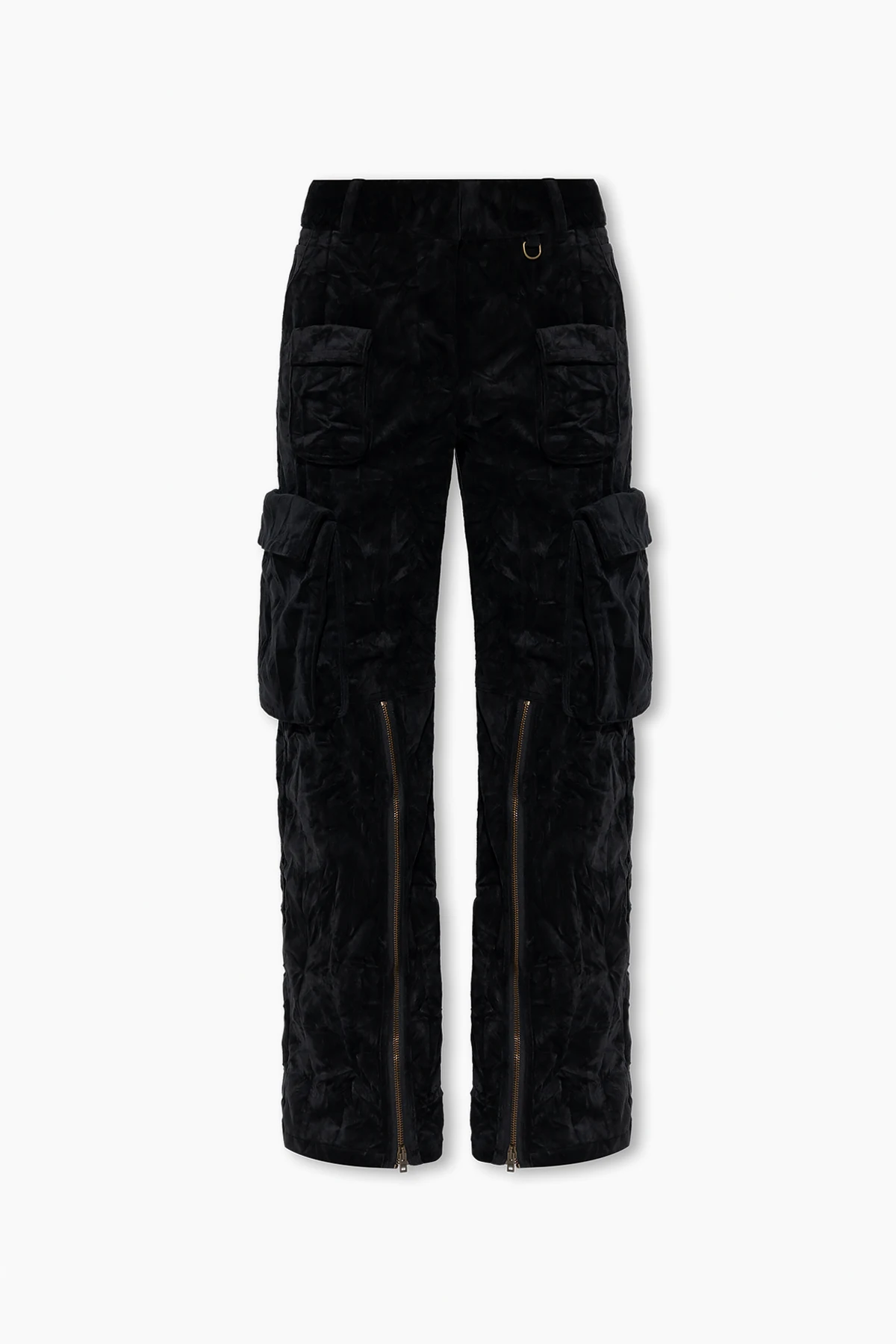 Velvet cargo trousers