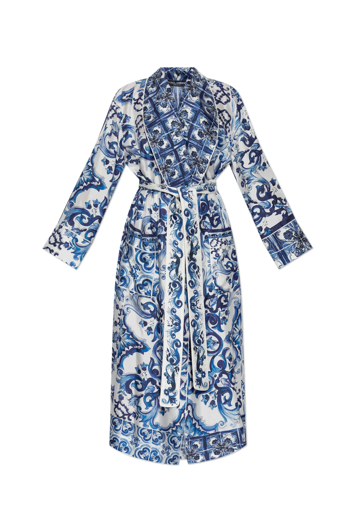 BLUE Silk robe