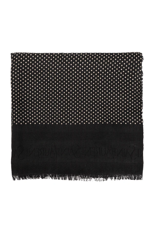 BLACK Shawl with polka dots