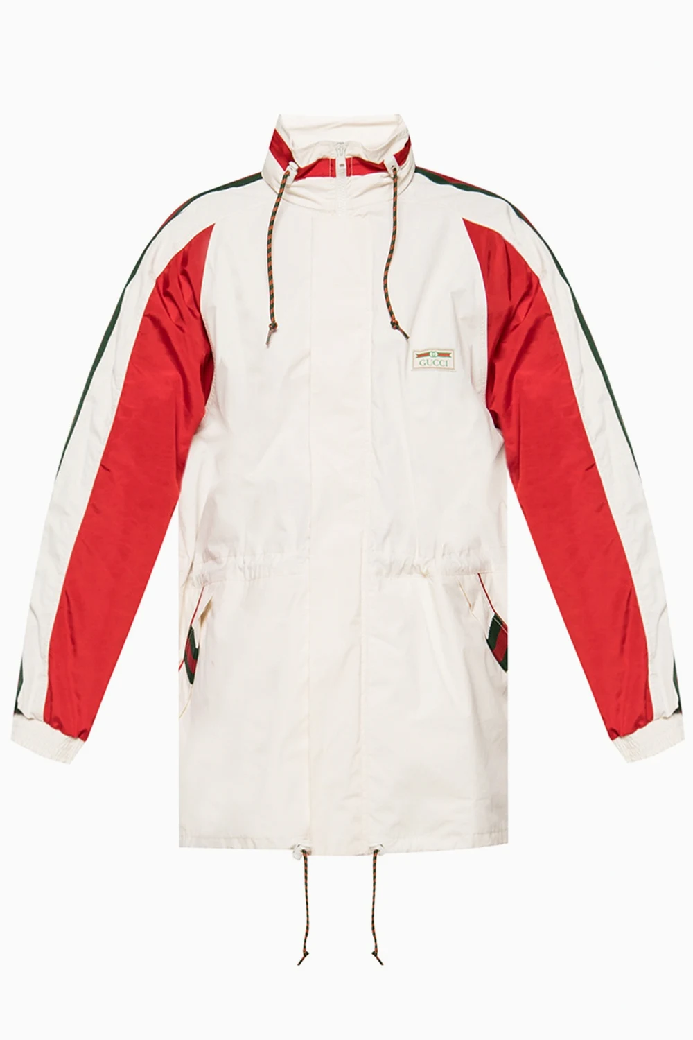 Rain jacket with ‘Web’ stripes
