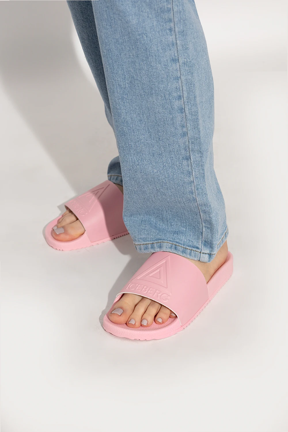 Rubber slides with logo