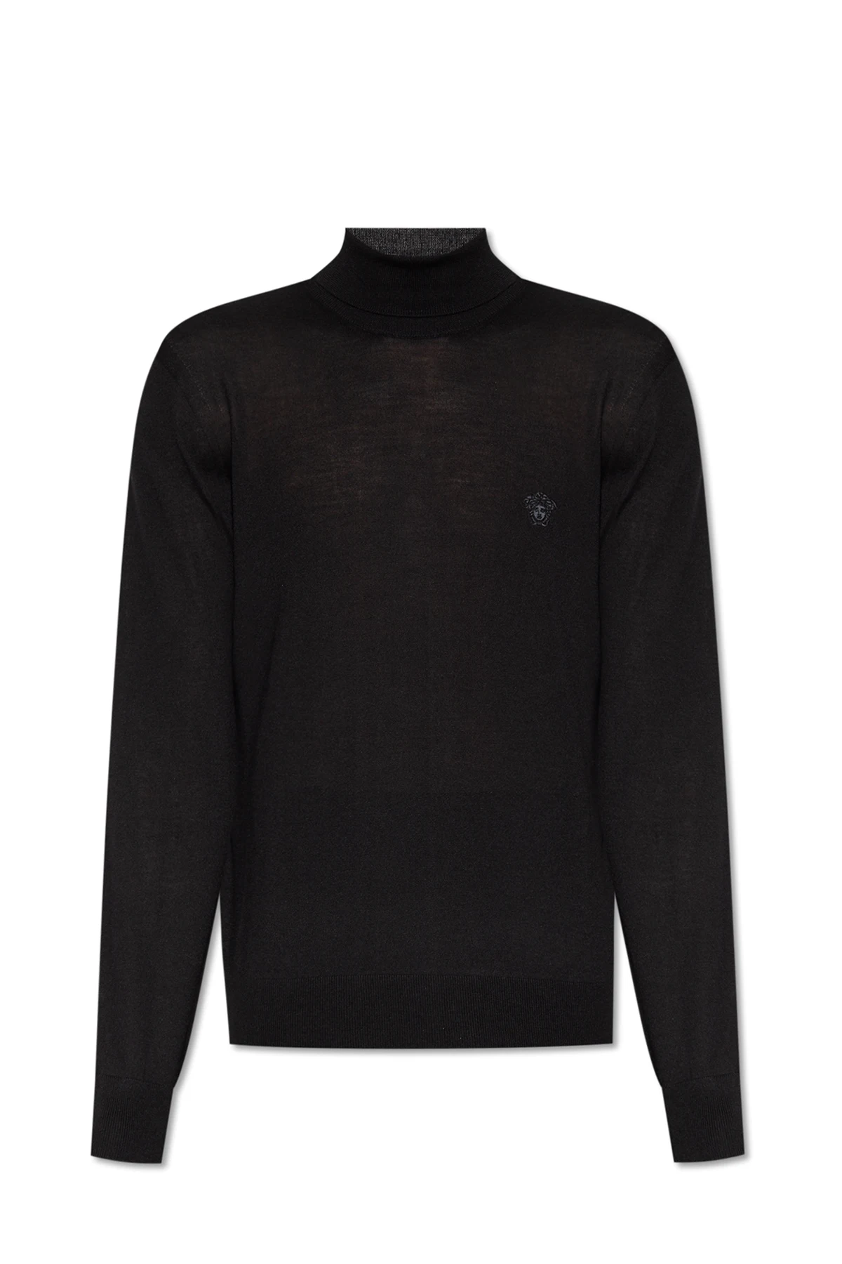 Turtleneck sweater with Medusa face