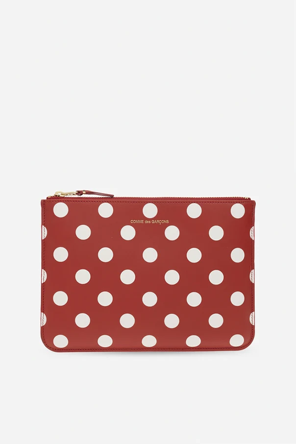 RED Polka dot pouch