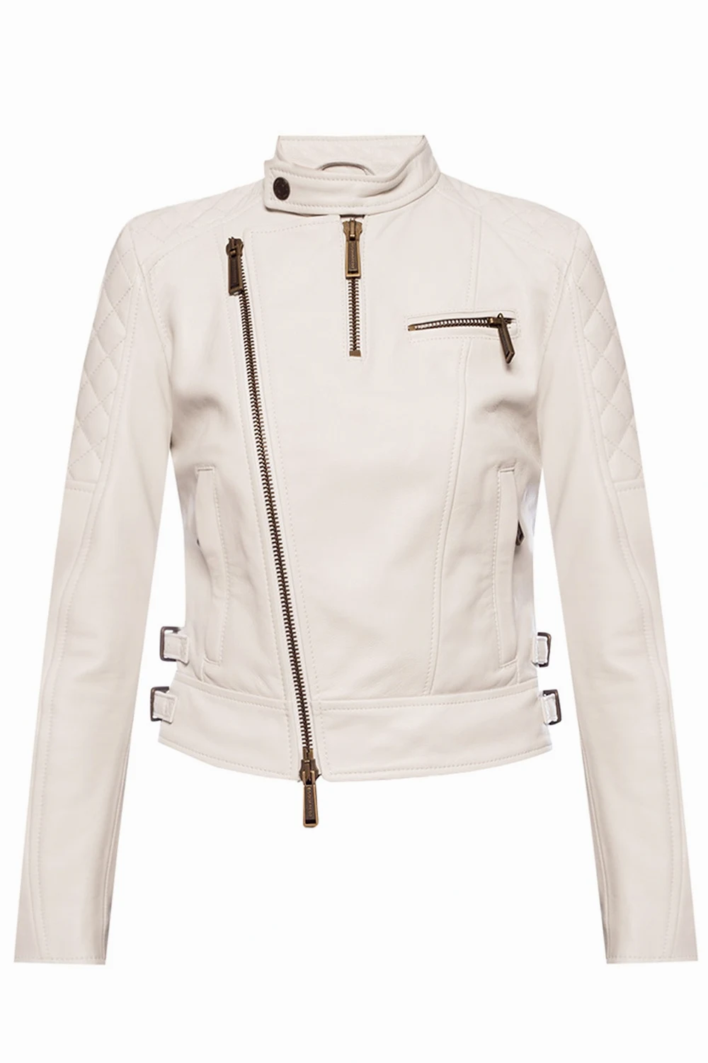 Leather biker jacket