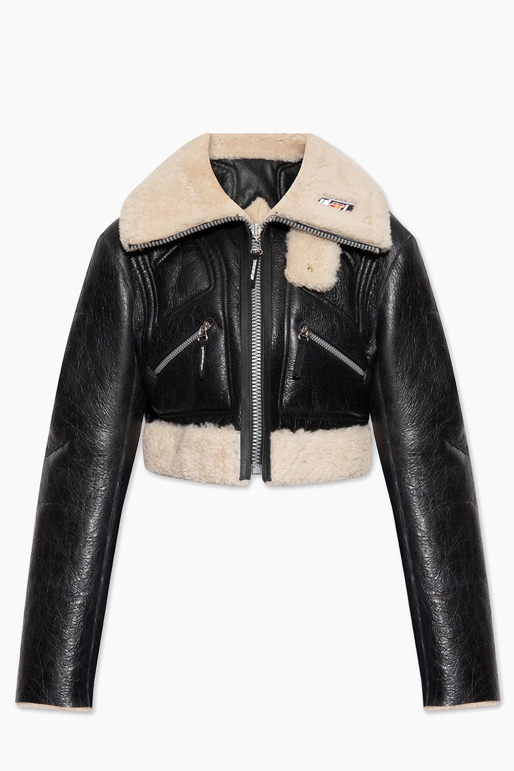 ‘L-KIS’ short shearling jacket