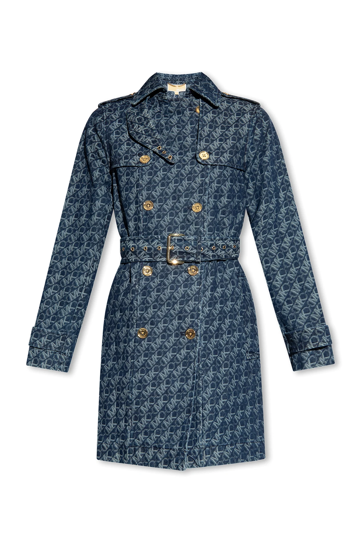 Denim trench coat