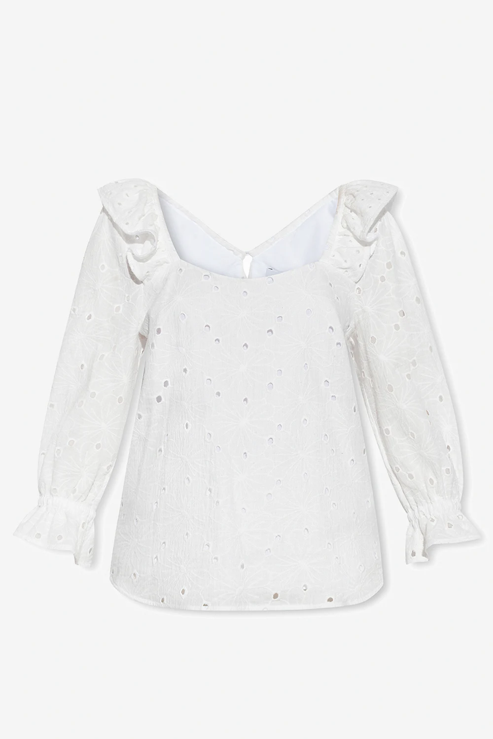 Top with ruffles