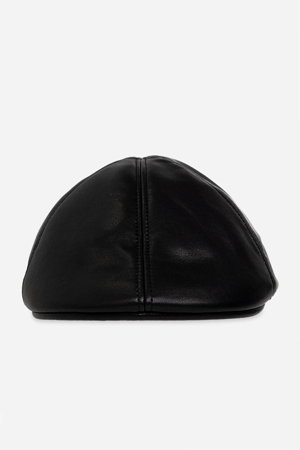 Peaked cap in vegan leather