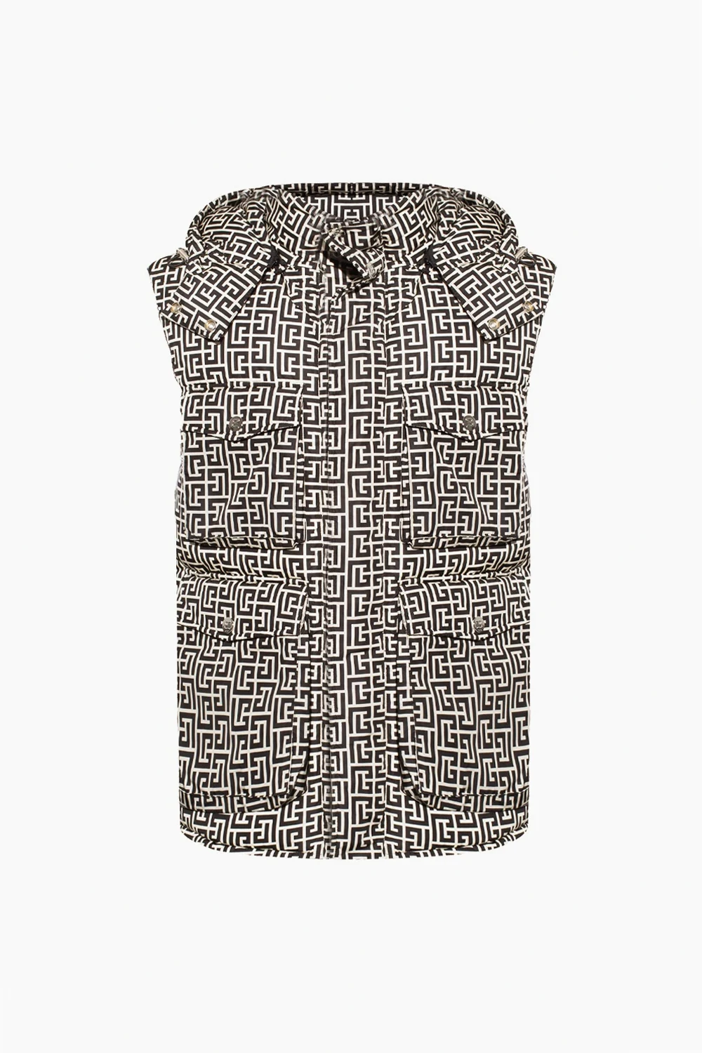 Down vest with hood