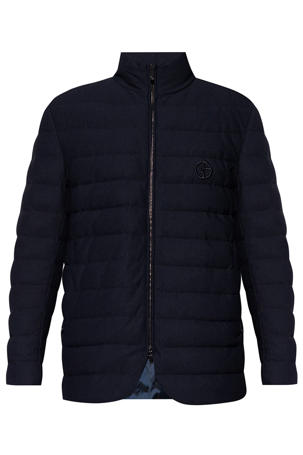 Jacket with high collar