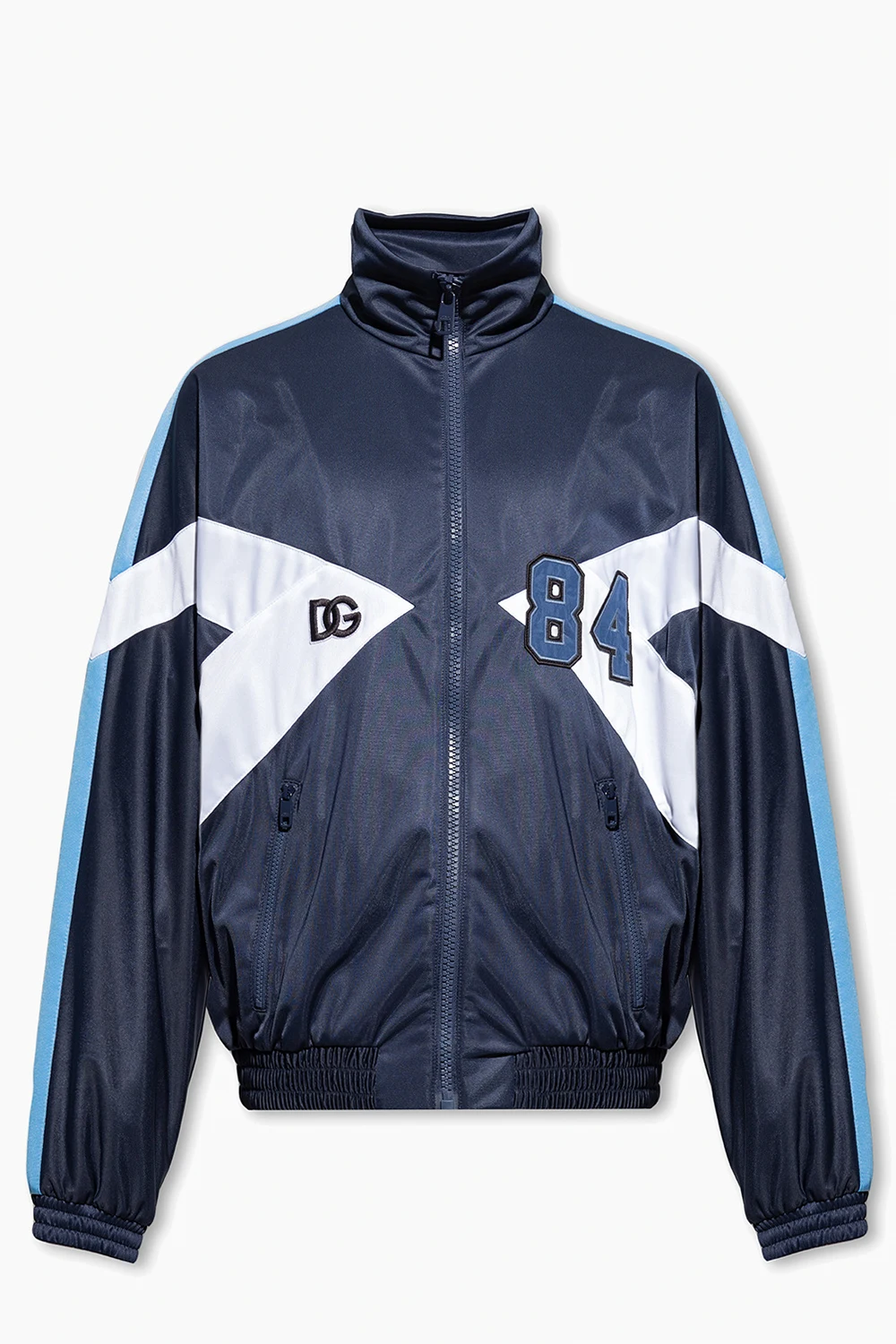 Jacket with standing collar