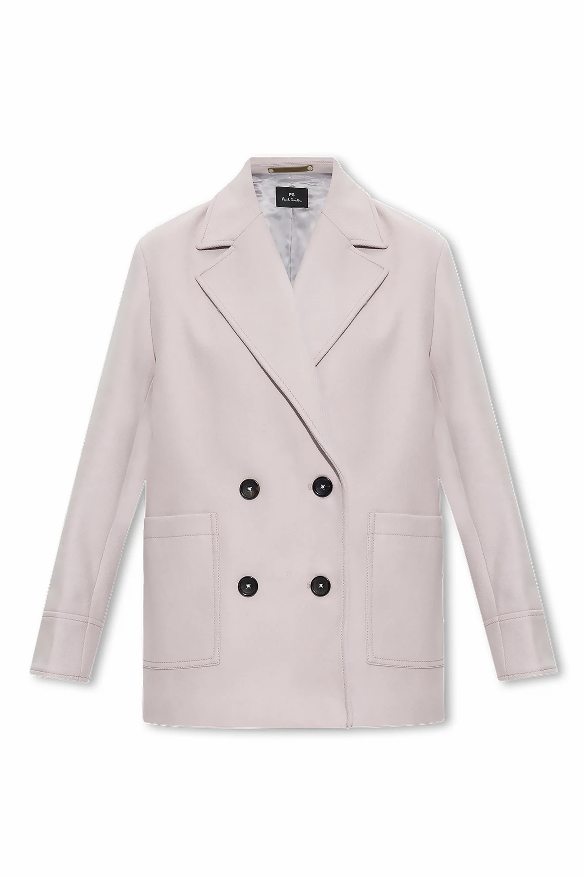 Cropped double-breasted coat