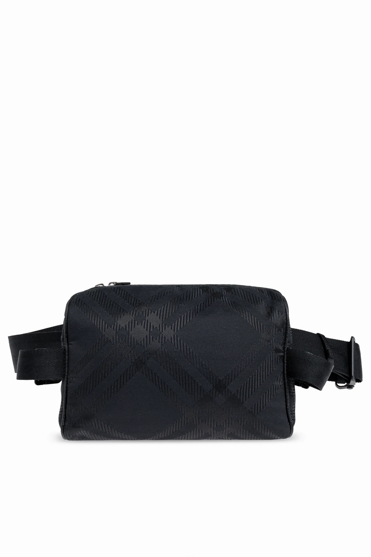 BLACK Check Pattern Belt Bag