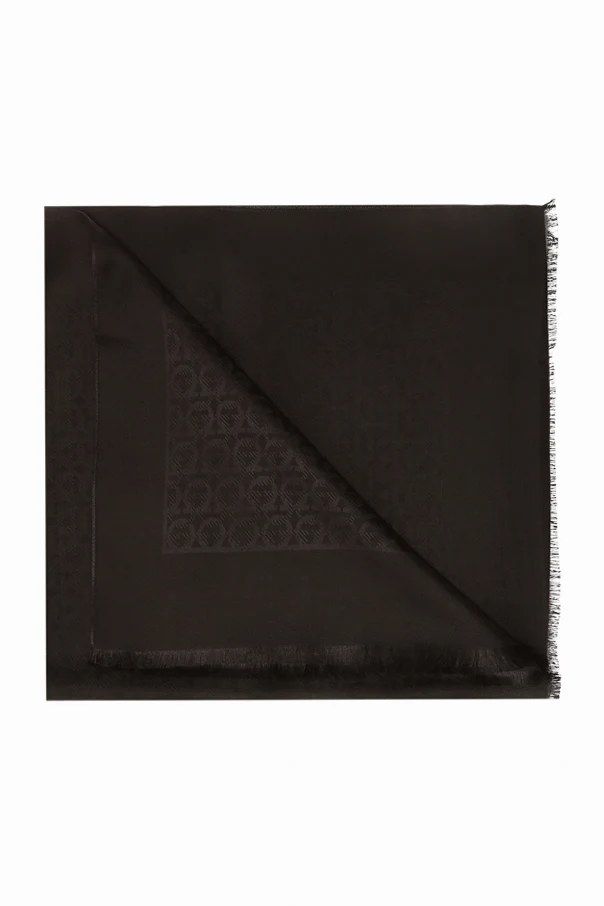 BLACK ‘Gancini’ scarf