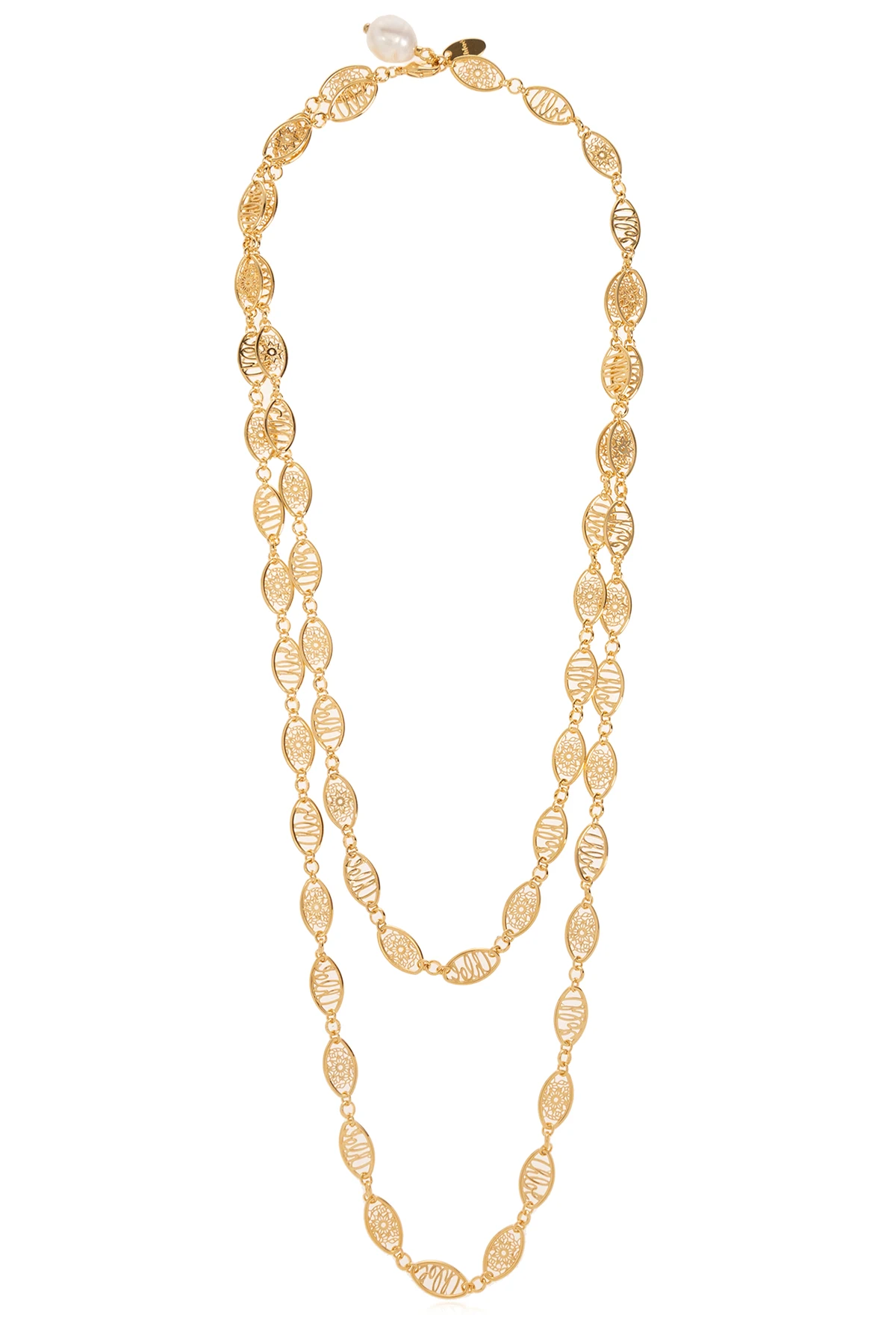 Double brass necklace