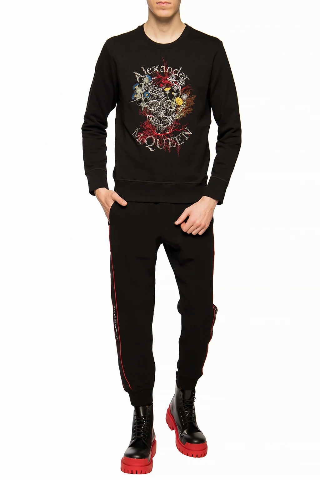 Side-stripe sweatpants