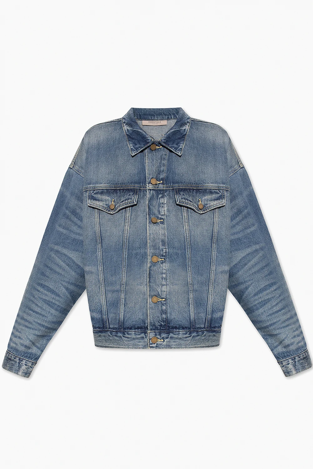 BLUE Denim jacket with logo