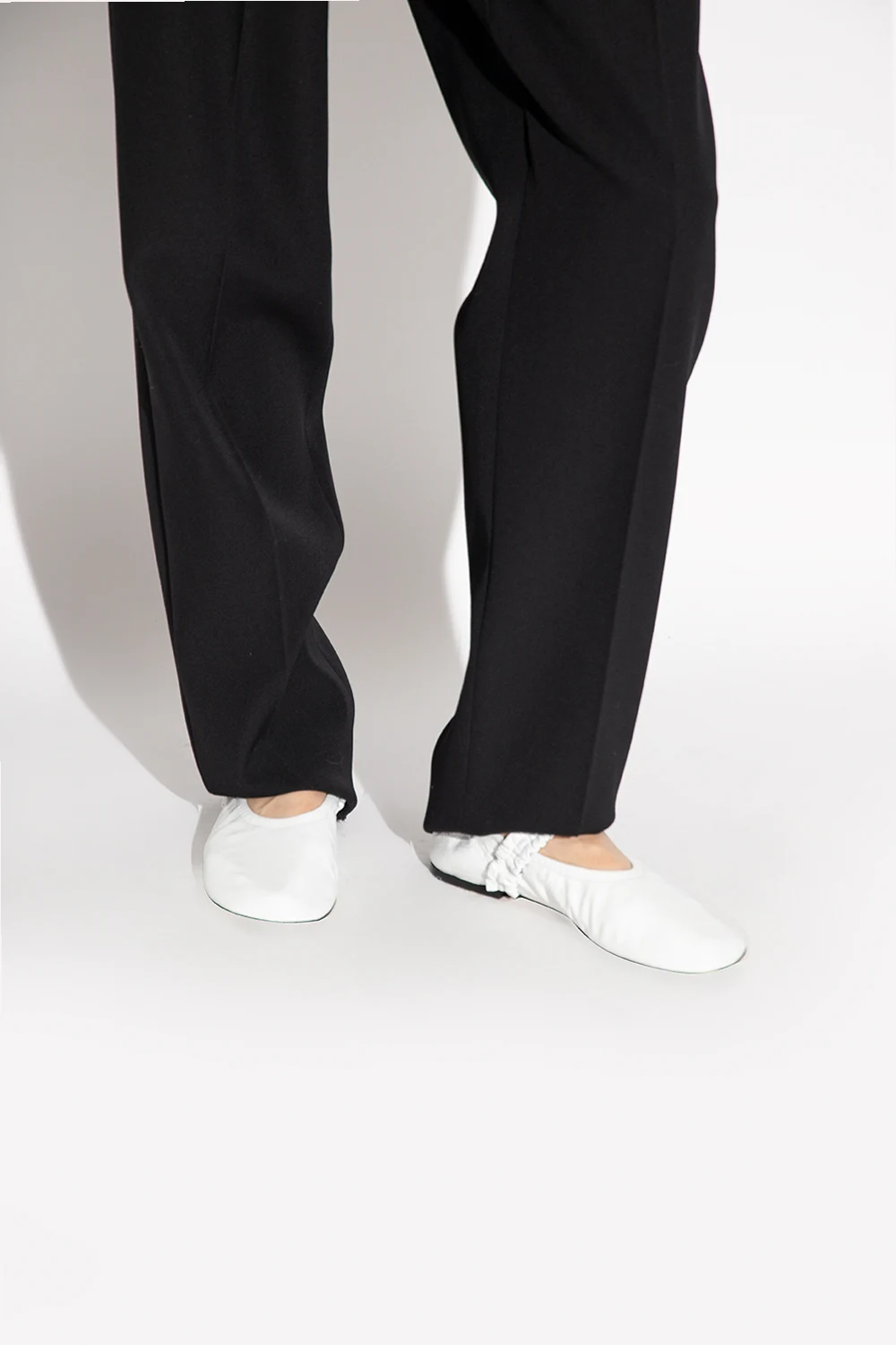 Leather ballet flats