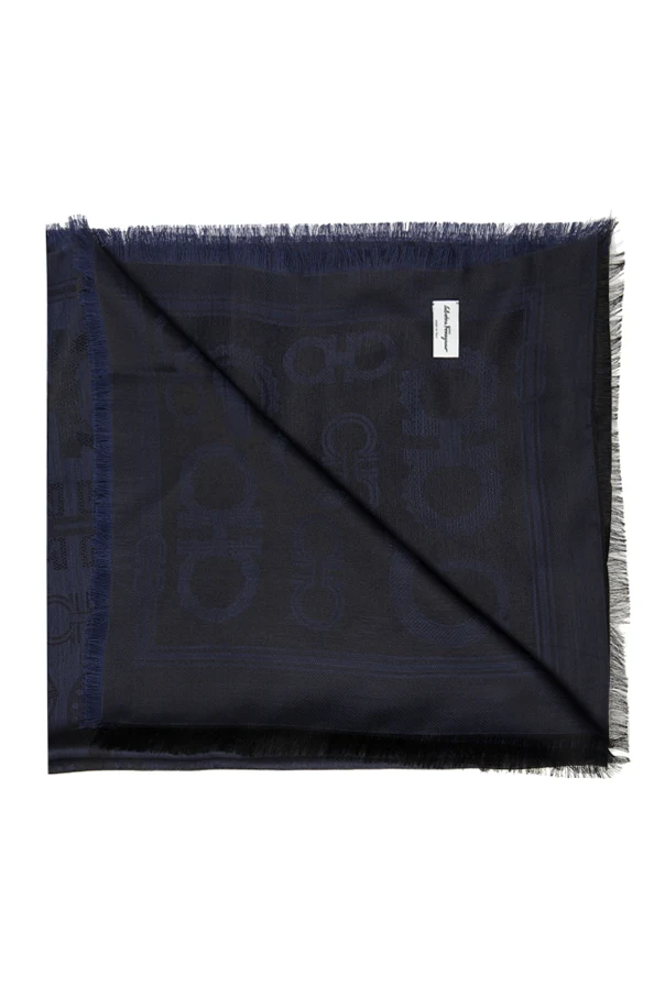 NAVY BLUE Logo scarf