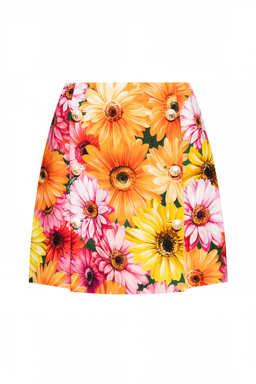Floral-motif skirt