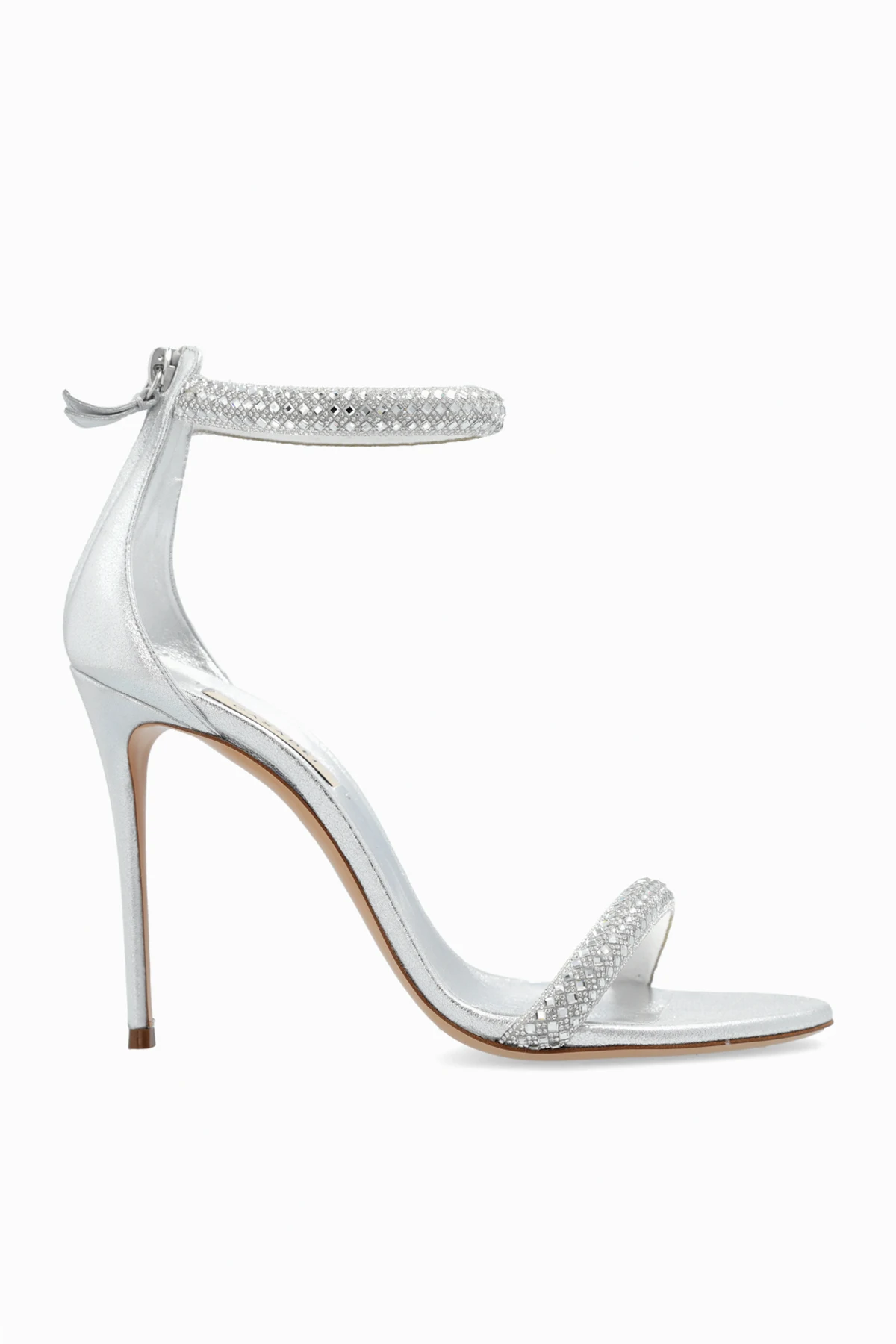 Leder-Sandalen mit Absatz