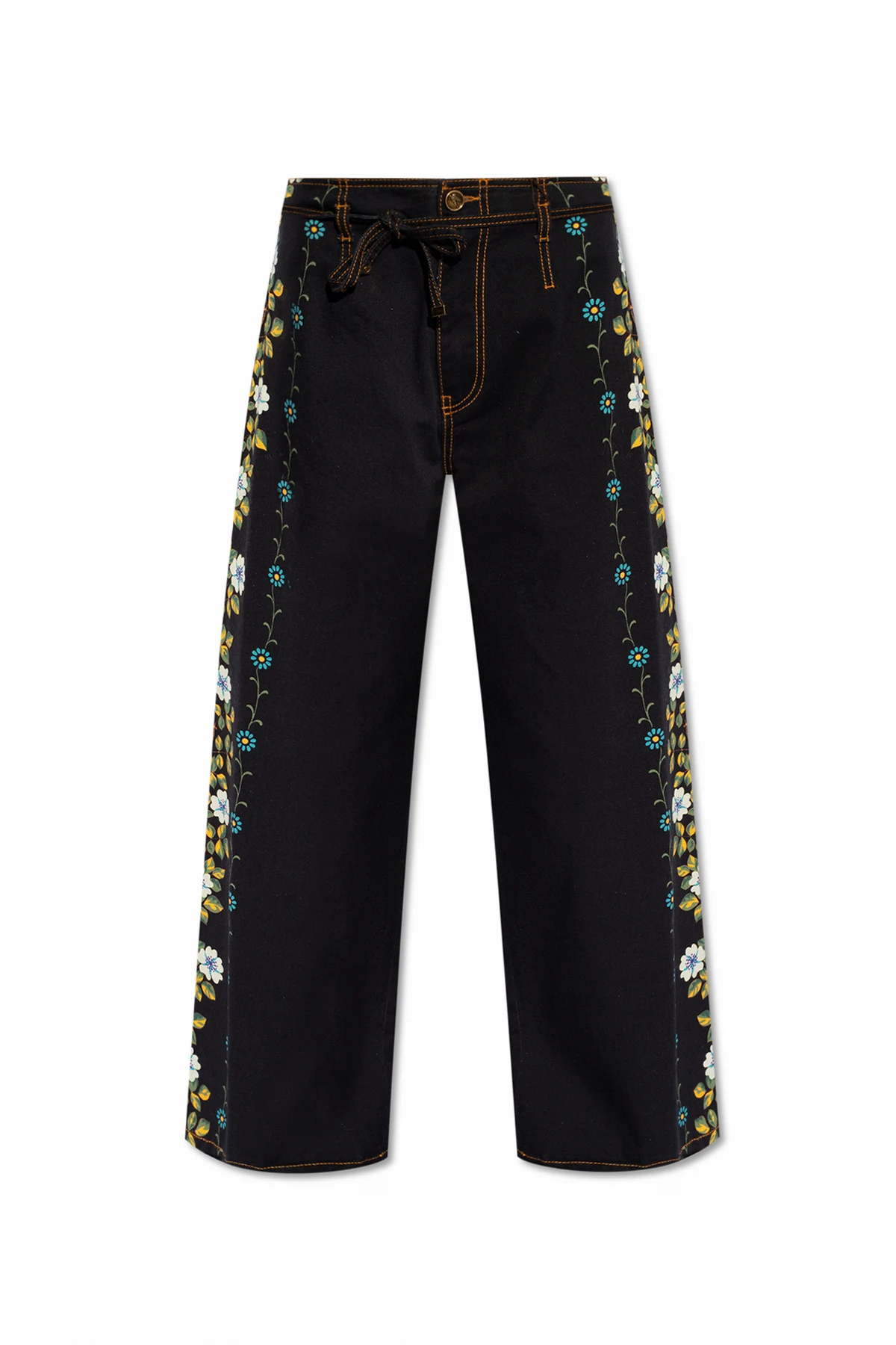 Floral jeans
