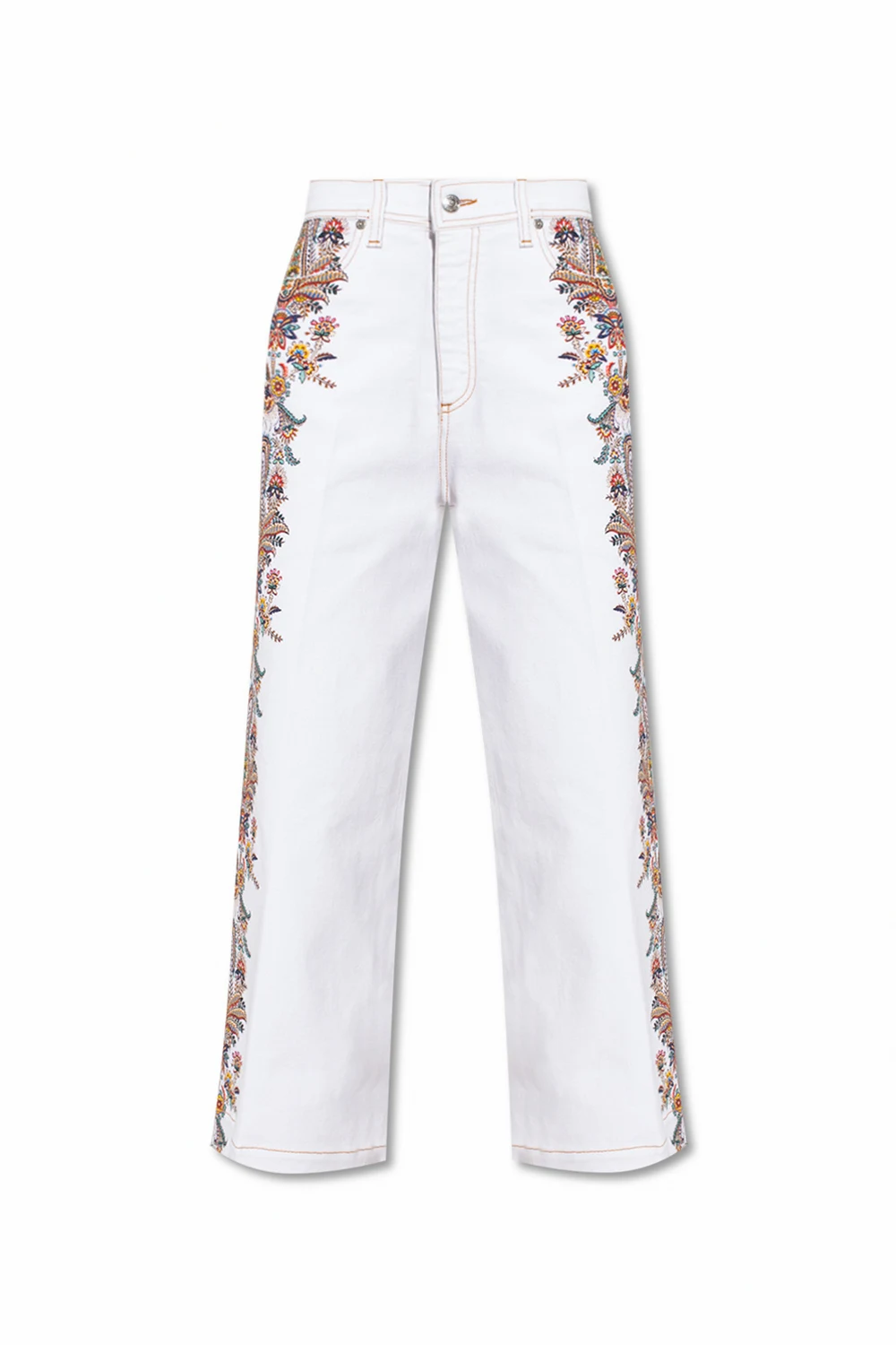 Jeans with paisley pattern