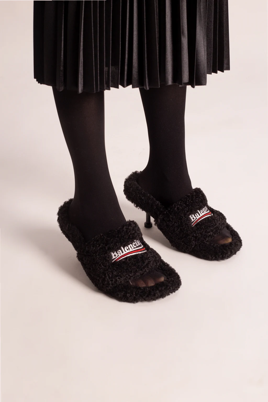 Embroidered mules