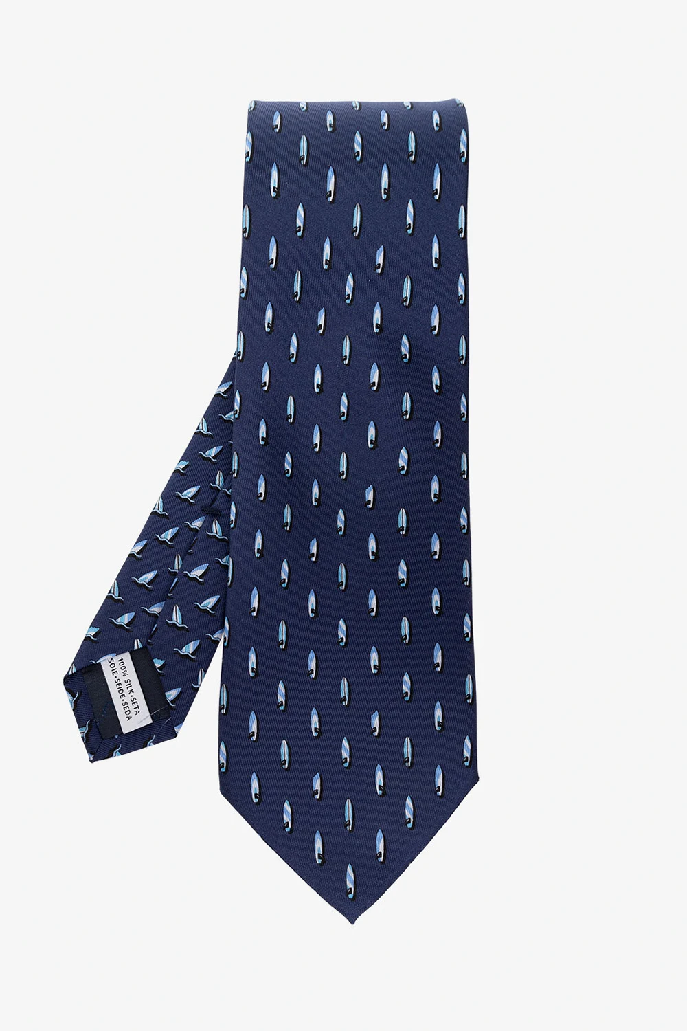 Jedwabny krawat z nadrukiem
