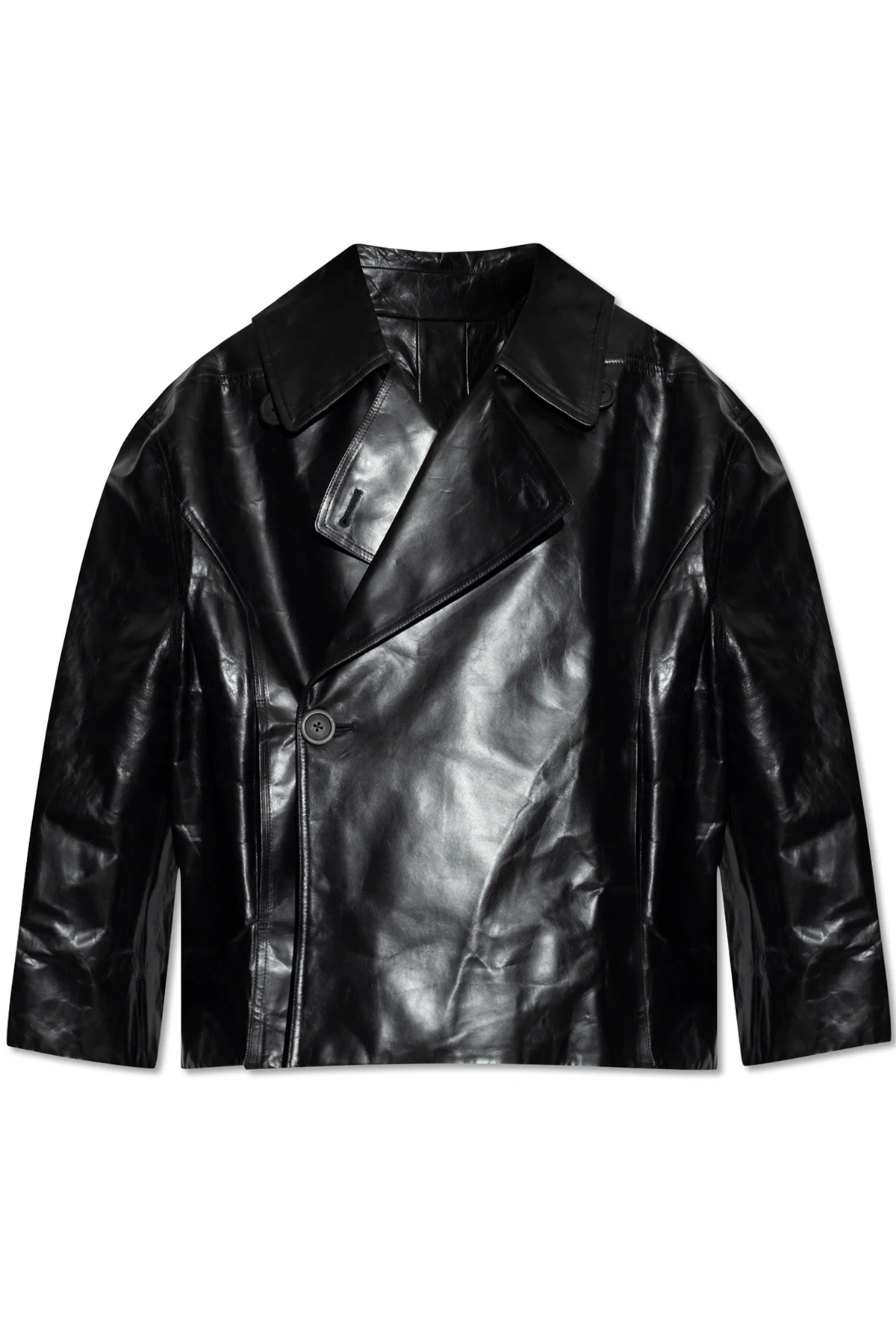‘Drella’ leather jacket