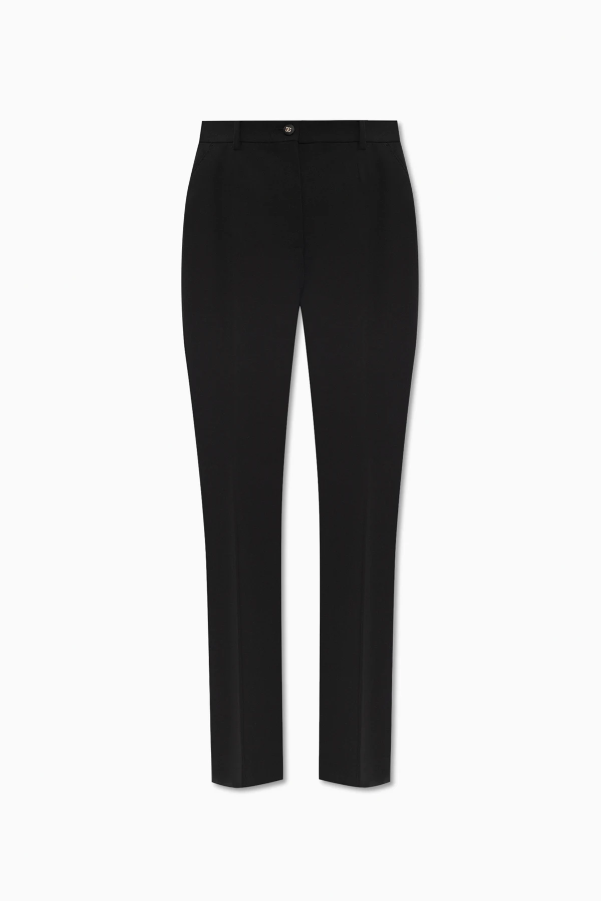 BLACK Pleat-front trousers