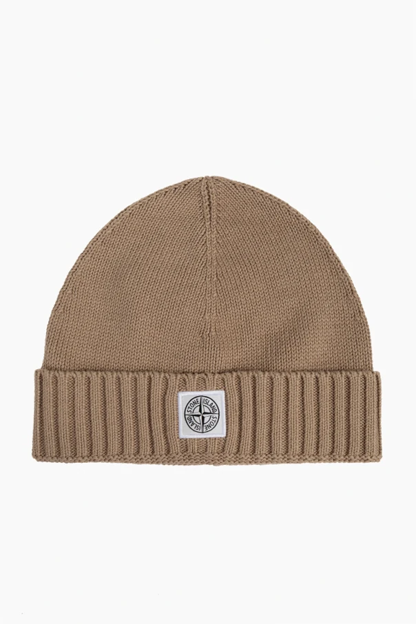 BEIGE Mütze mit Logo-Aufnäher
