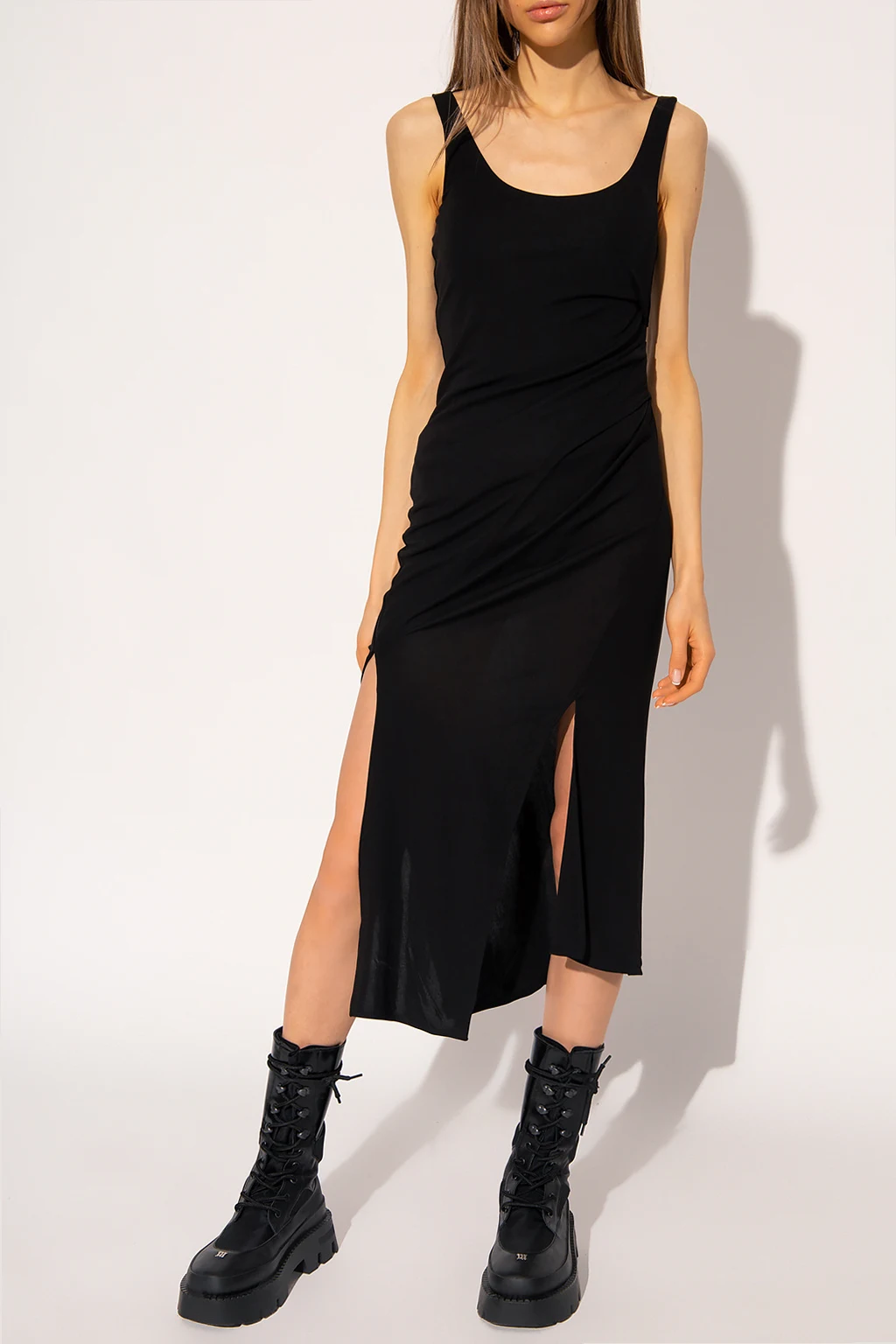 Asymmetrical slip dress