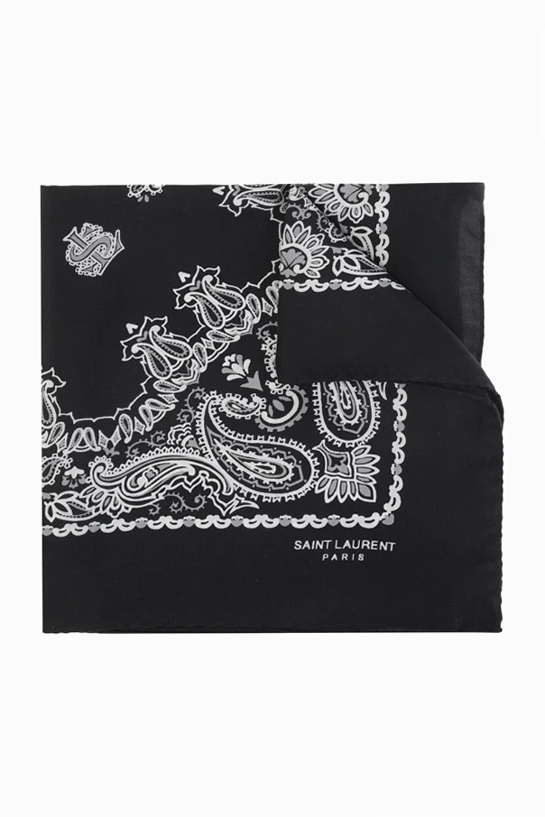 BLACK Scarf with a 'paisley' motif