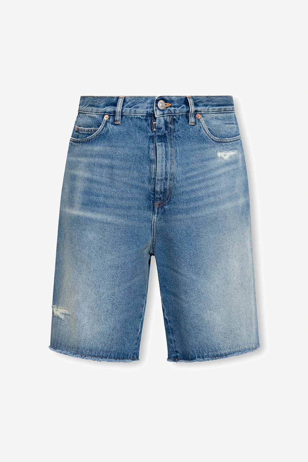 Jeansowe szorty z przetarciami