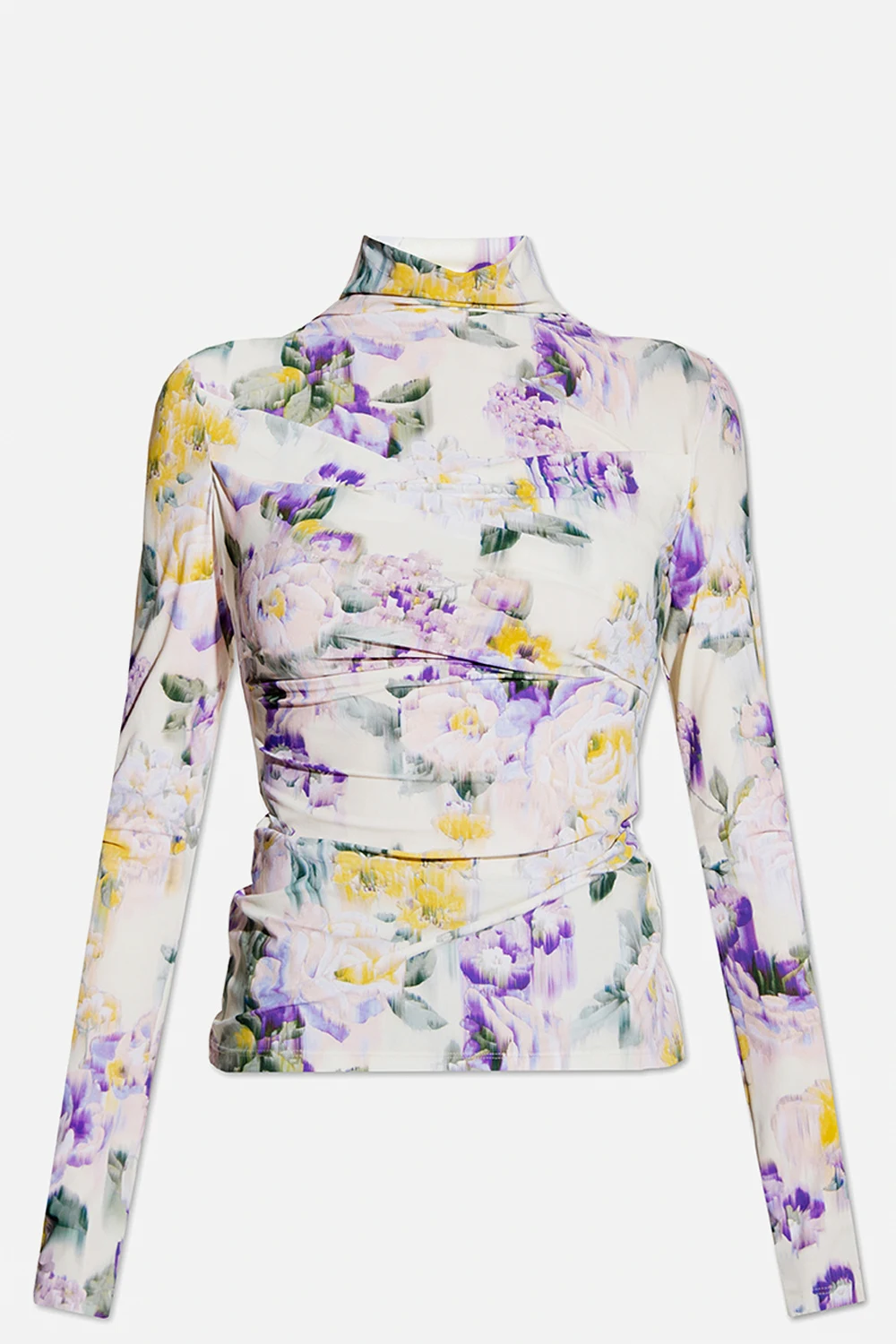 Floral turtleneck sweater