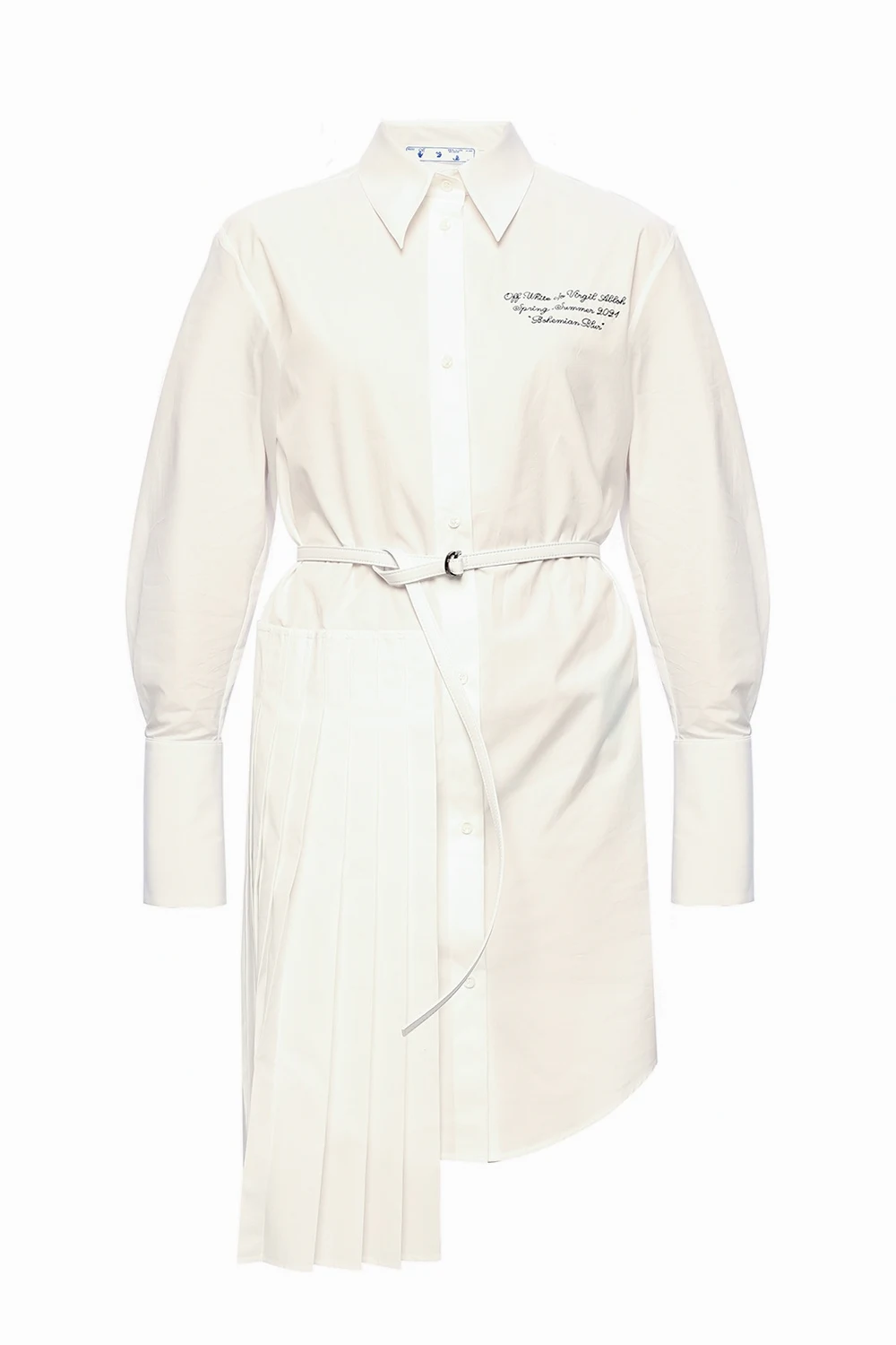 Shirt dress with logo