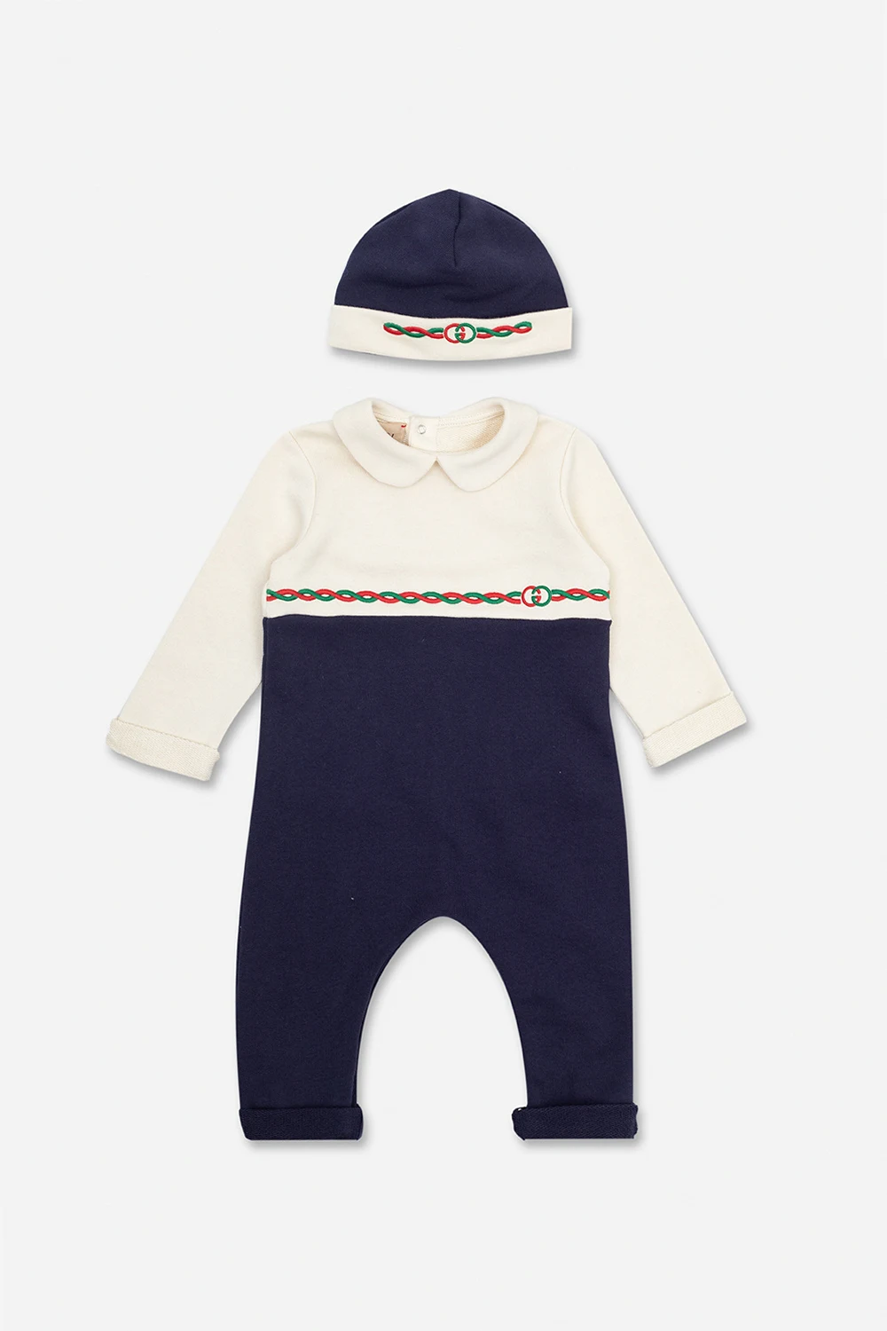 Zestaw niemowlęcy: pajacyk i czapka