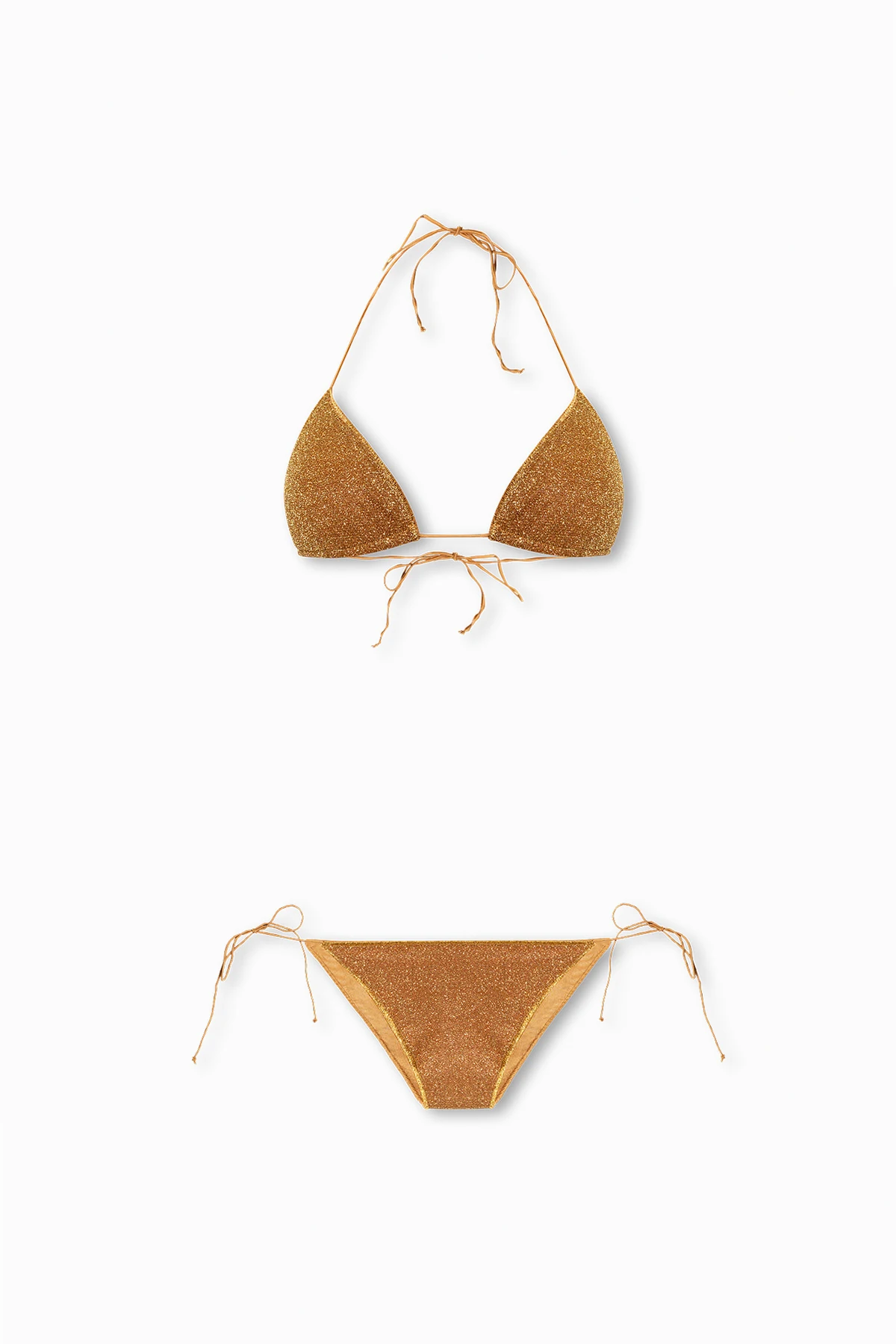 Bikini with metallic finish