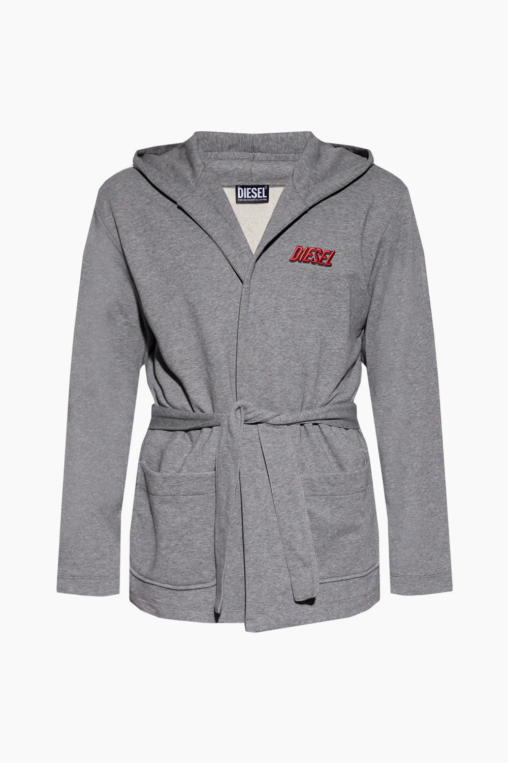 Belted-waist hoodie