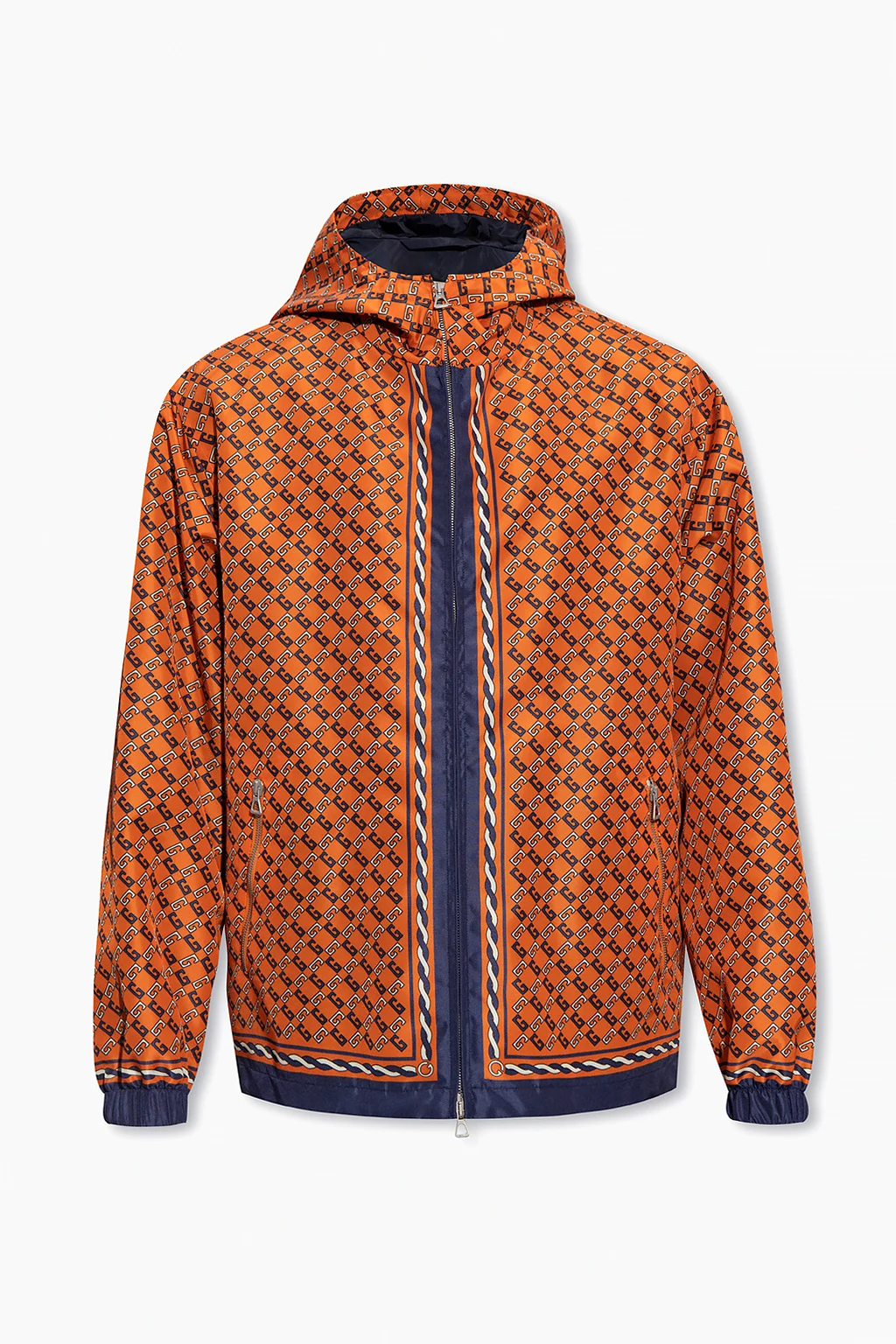 Patterned hooded jacket