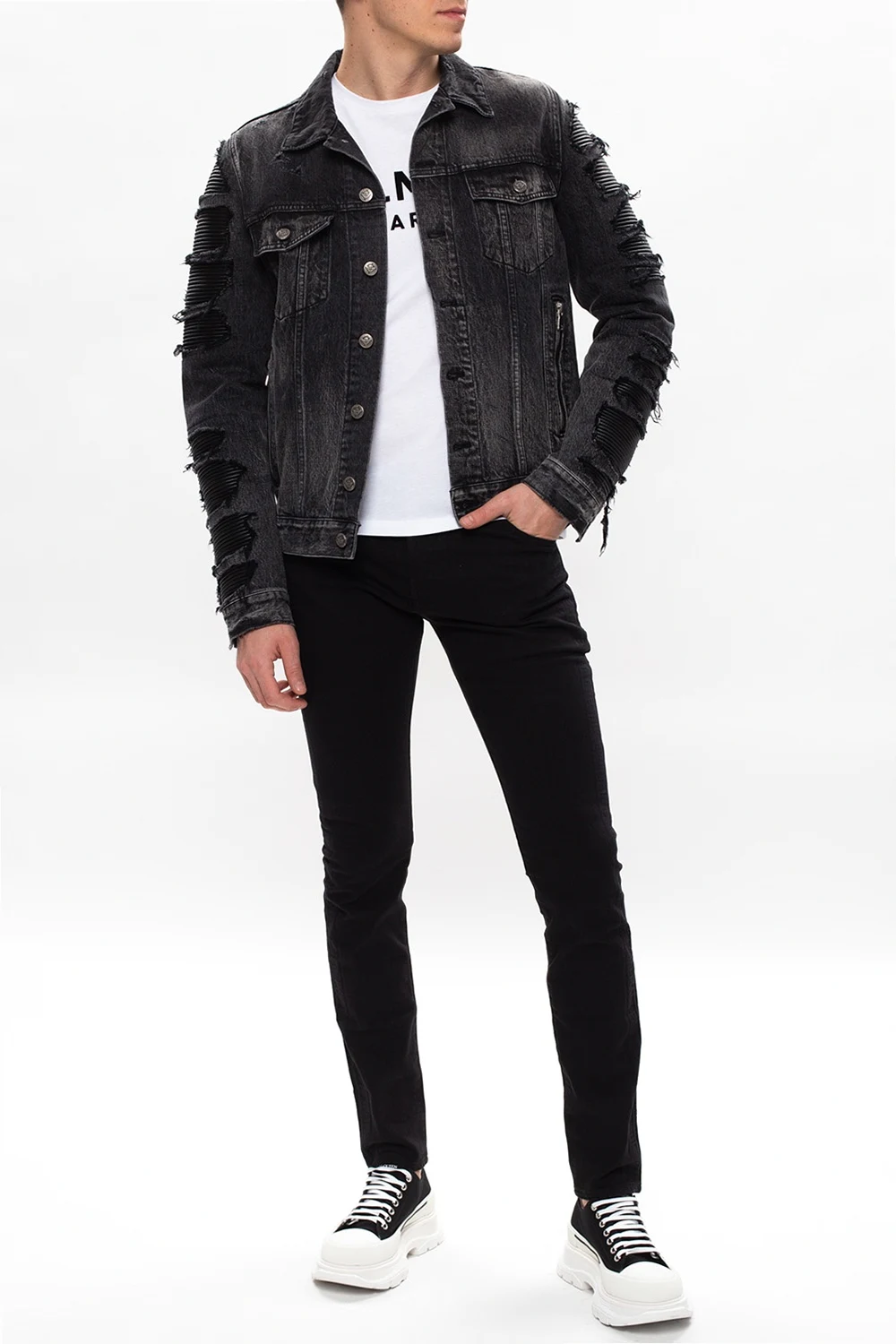 Distressed jeans