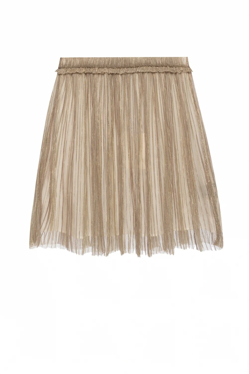 Double-layered lurex skirt