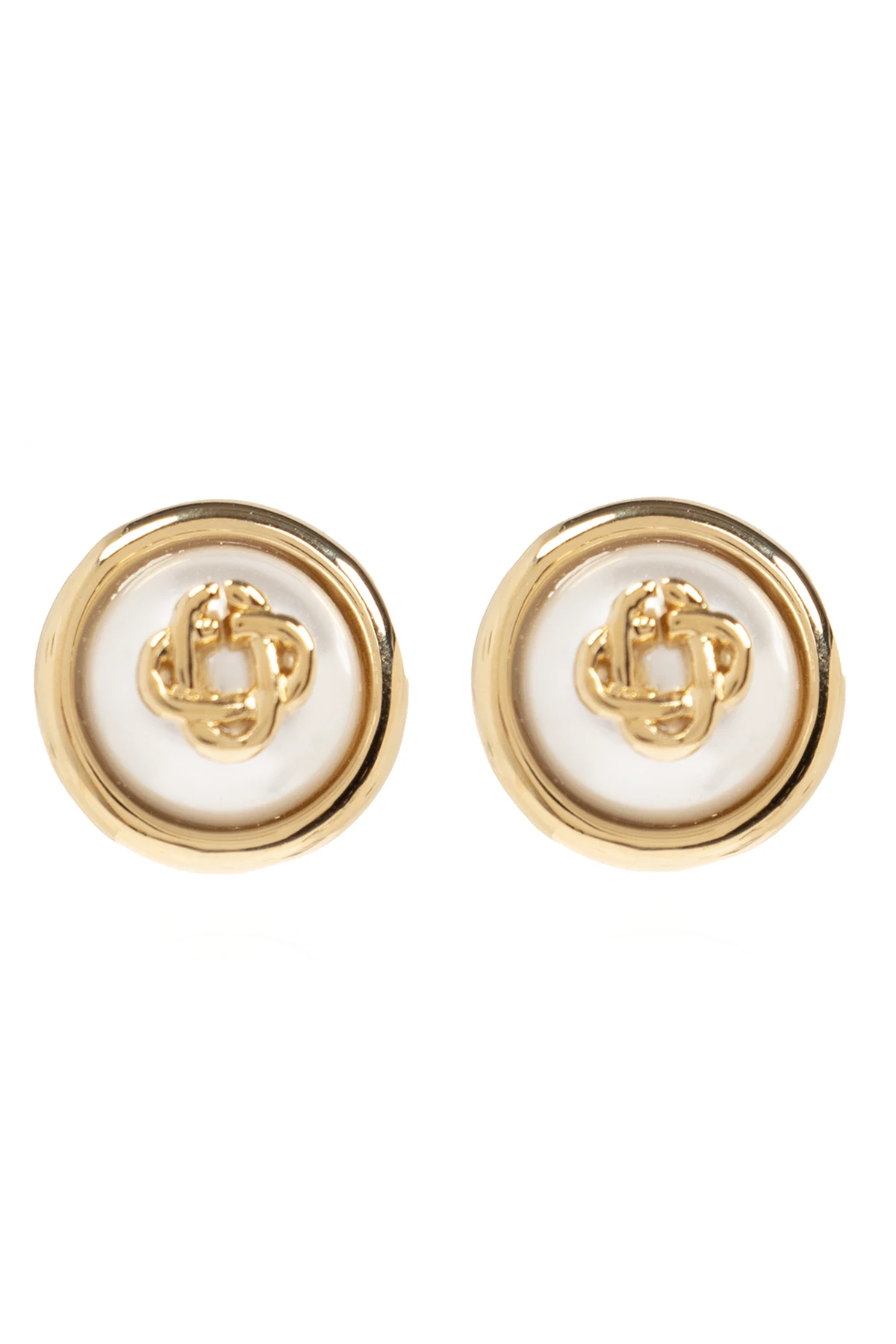 Earrings with glass pearl