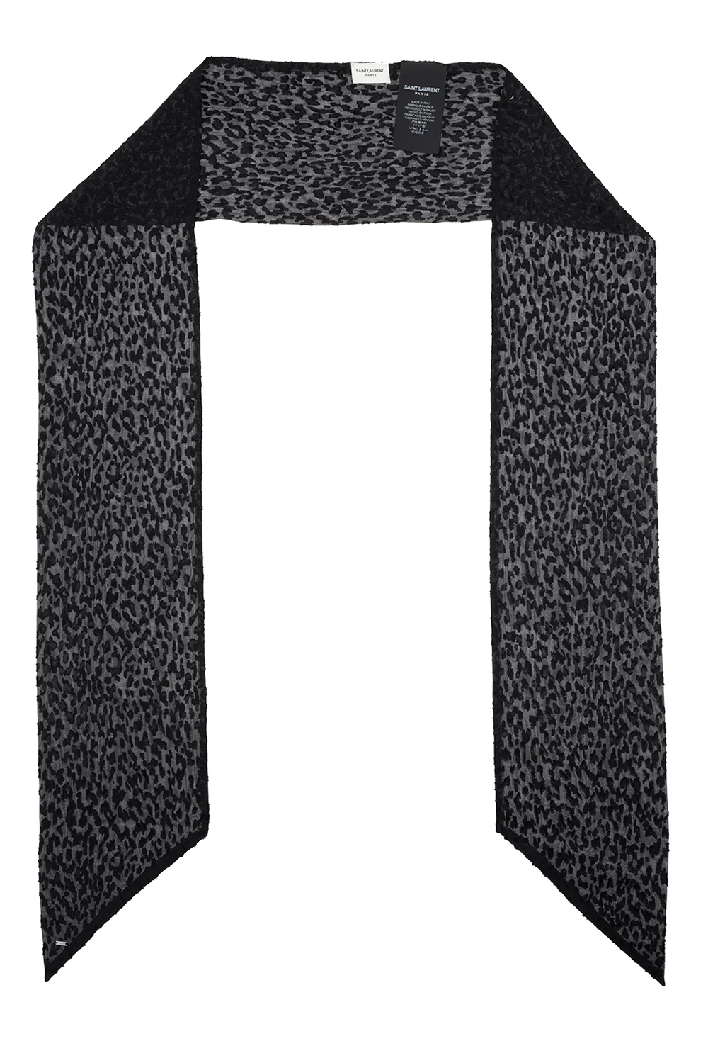 Scarf with leopard motif