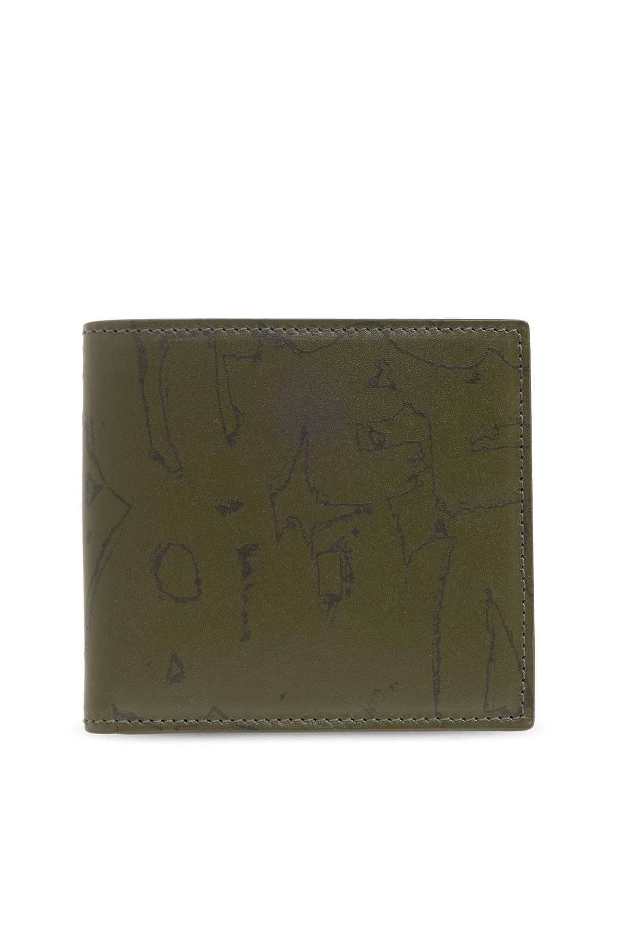 Leather wallet with logo