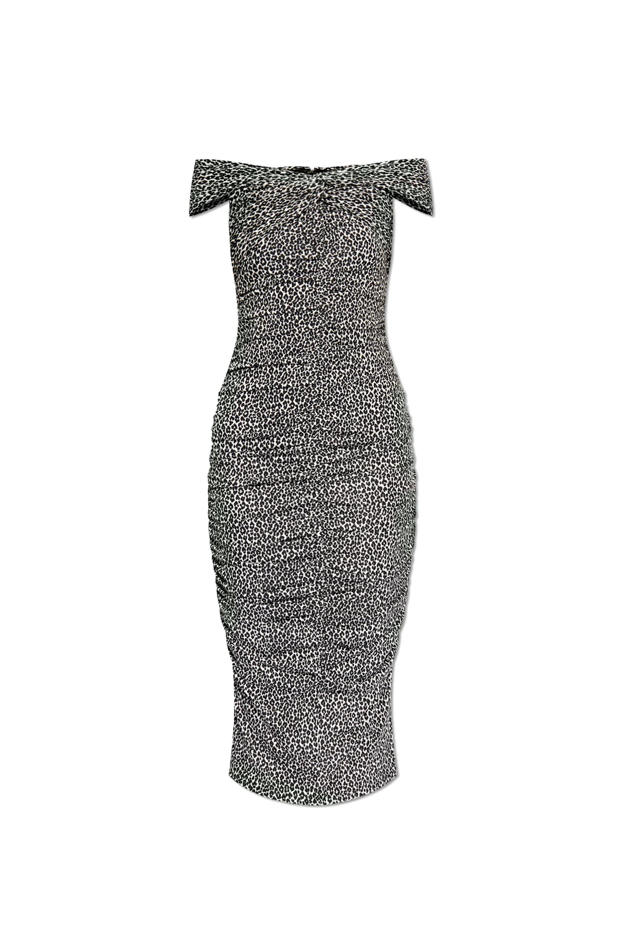 BLACK Dress with animal motif