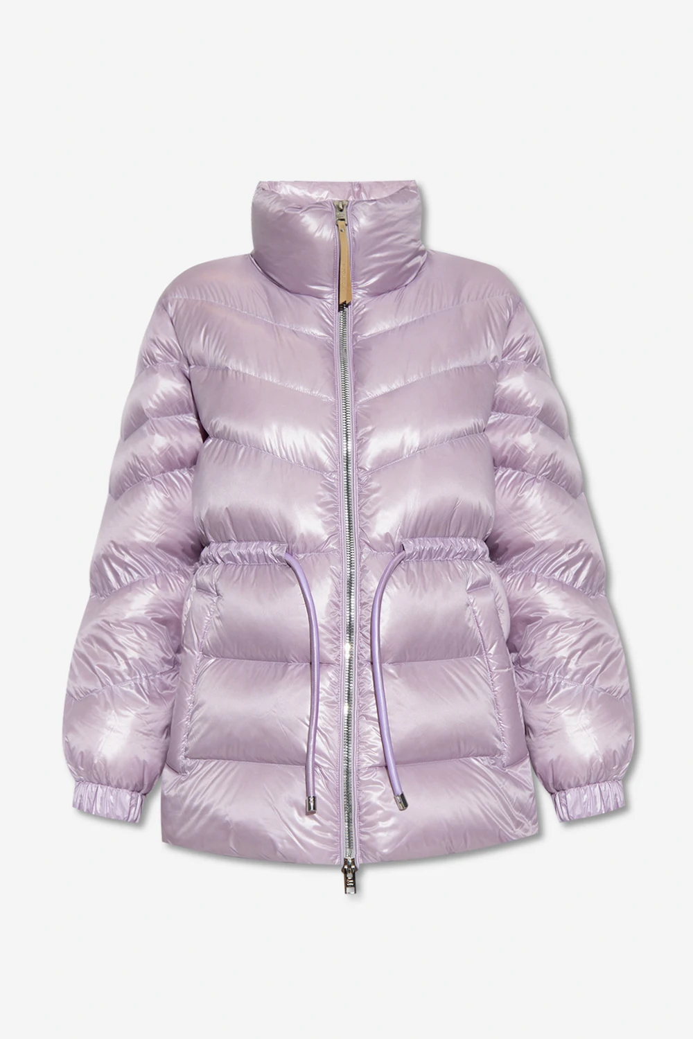 Puffer jacket with standing collar