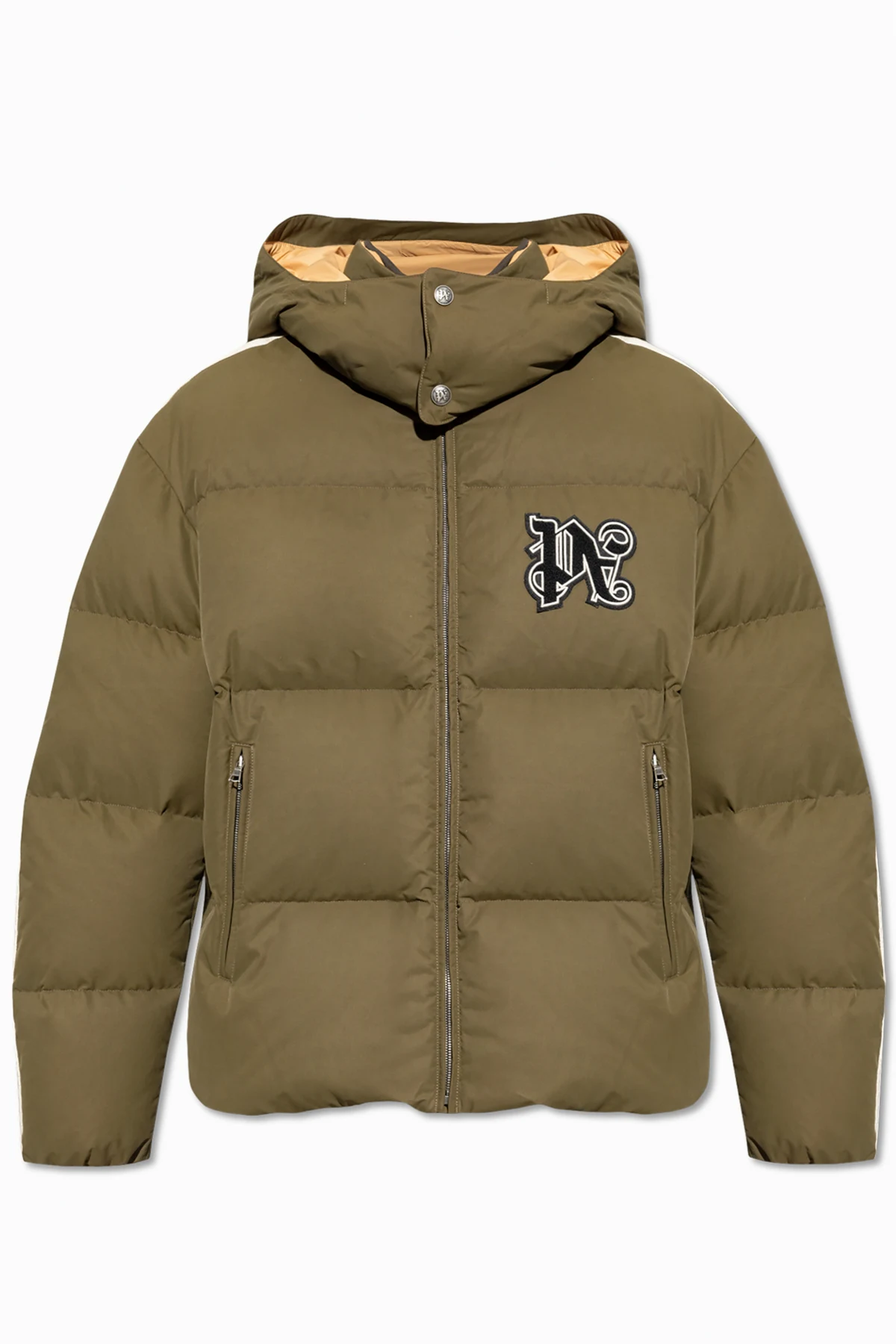 GREEN Down Jacket with Logo